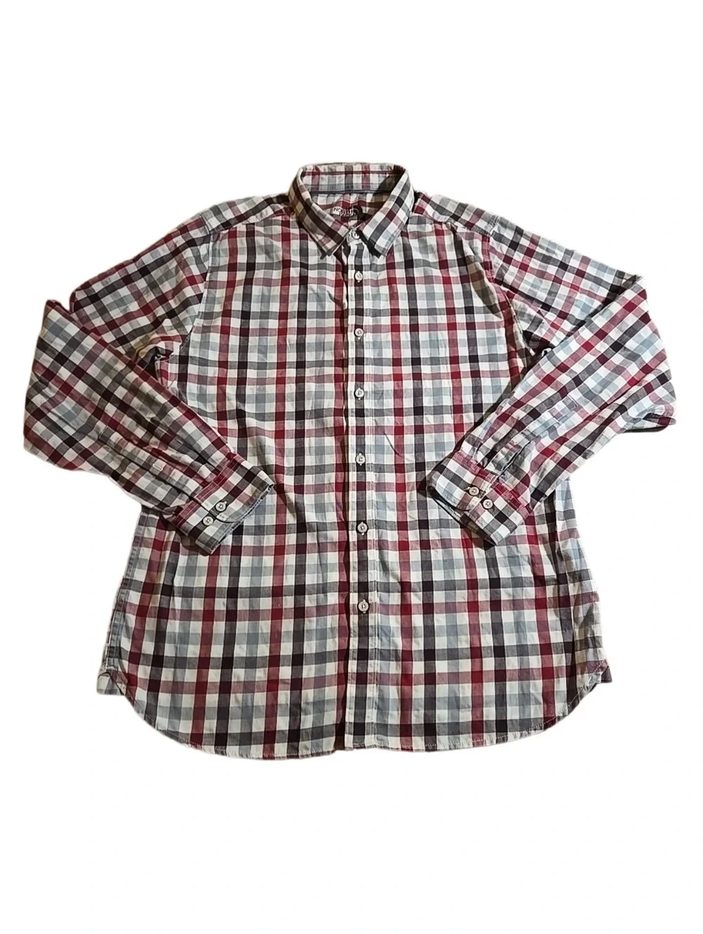 The North Face Men’s Box Plaid Long Sleeve Button Down Sz L